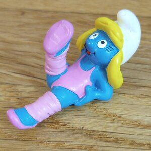 Vintage smurfs Smurfette ballet exercise figure